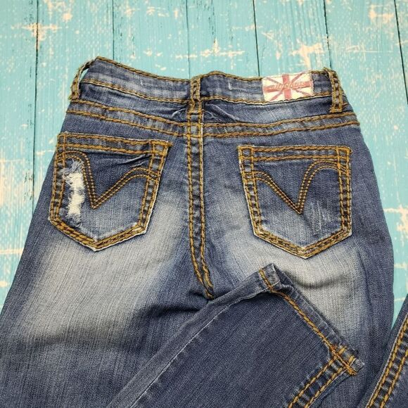 Thick Stitching - Machine Nouvelle Mode Distressed / distressed Jeans - Picture 7 of 16